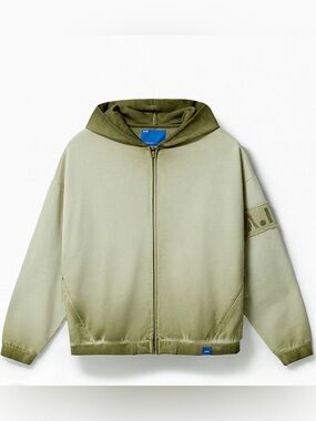 A.R.C. Two-Tone Olive Green Zip Hoodie